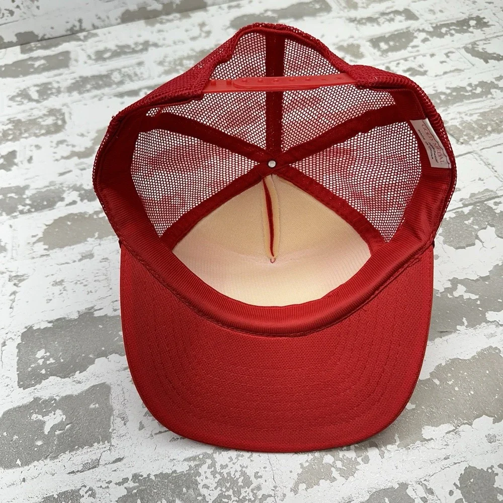 Gold Medal Headwear St Thomas Virgin Islands Trucker Hat Red Foam Front Mesh